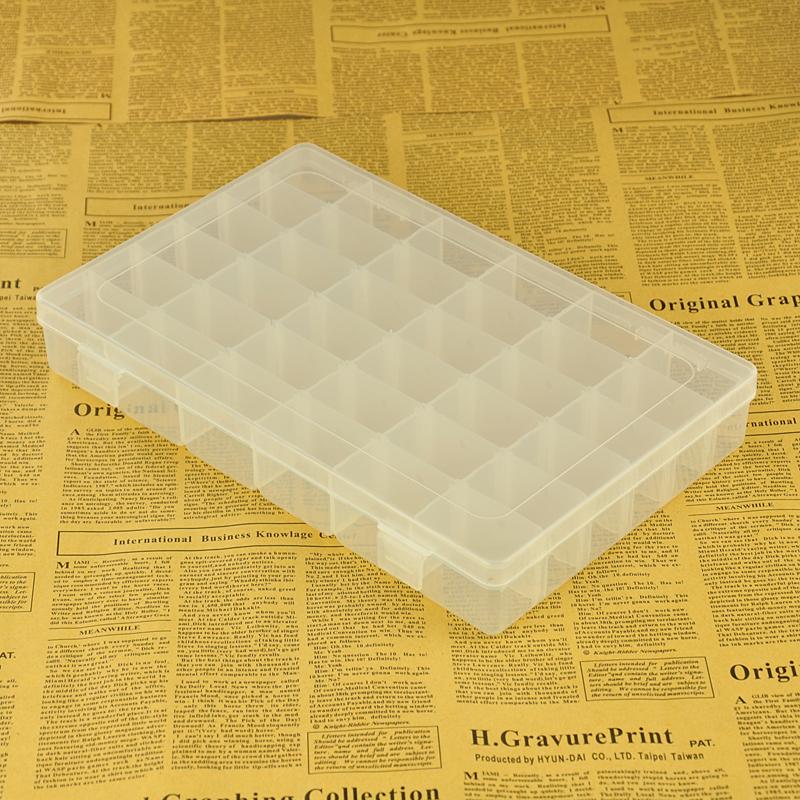 CRASPIRE 1 pcs Plastic Bead Storage Containers, Adjustable Dividers Box