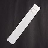 50 Set Rectangle Cellophane Bags, with Cardboard Display Cards, Words Stainless Steel on the Card, White, 25x4.2cm, Unilateral Thickness: 0.035mm, Display hanging card: 47x37x0.6mm