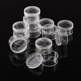 12 pcs Plastic Bead Containers, Round, 12 Compartments, Clear, 3.8x2.1cm, Capacity: 3ml(0.1 fl. oz)