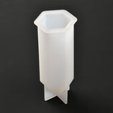 1PCS Column Silicone Candle Molds, Resin Casting Molds, for UV Resin, Epoxy Resin Craft Making, White, 5.9x6.5x14.8cm, Inner Diameter: 4.3x5.15cm