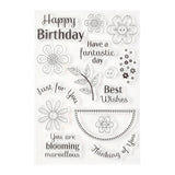 Craspire Silicone Clear Stamps, for Card Making Decoration DIY Scrapbooking, Flower Pattern, 15x10.3x0.3cm