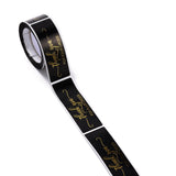 Craspire Hot Stamping Self-Adhesive Paper Gift Tag Youstickers, Rectangle with Word Thank You FOR YOU ORDER, for Party Presents Decorative, Black, 2.9x6x0.01cm