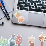 Craspire Colorful Cartoon Stickers, Vinyl Waterproof Decals, for Water Bottles Laptop Phone Skateboard Decoration, Drink Pattern, 5.9x2.3x0.02cm,50pcs/bag