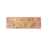 Craspire Rectangle Thank You Theme Paper Stickers, Self Adhesive Roll Sticker Labels, for Envelopes, Bubble Mailers and Bags, Peru, Flower Pattern, 7.5x2.5x0.01cm, 120pcs/roll