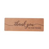 Craspire Rectangle Thank You Theme Paper Stickers, Self Adhesive Roll Sticker Labels, for Envelopes, Bubble Mailers and Bags, Peru, Word, 7.5x2.5x0.01cm, 120pcs/roll
