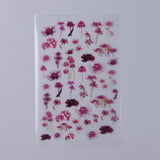Filler Stickers(No Adhesive on the back), for UV Resin, Epoxy Resin Jewelry Craft Making, Flower Pattern, 150x100x0.1mm