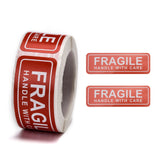 Craspire Fragile Stickers Handle with Care Warning Packing Shipping Label, Red, 25.3x76mm, 150pcs/roll