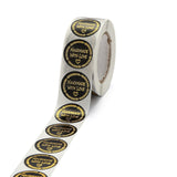 Craspire Handmade with Love Stickers, Self-Adhesive Paper Gift Tag Stickers, for Party, Decorative Presents, Word, 24.5mm, 500pcs/roll