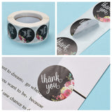 Craspire 1 Inch Thank You Roll Stickers, Self-Adhesive Paper Gift Tag Stickers, for Party, Decorative Presents, Word, 24.5mm, 500pcs/roll