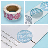 Craspire 1 Inch Thank You Self-Adhesive Paper Gift Tag Stickers, for Party, Decorative Presents, Flat Round, Word, 25mm, 500pcs/roll