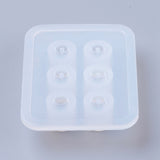 Bead Silicone Molds, Resin Casting Molds, For UV Resin, Epoxy Resin Jewelry Making, Abacus, White, 8.2x7.1x1.2cm, Hole: 2.5mm, Inner Size: 16mm