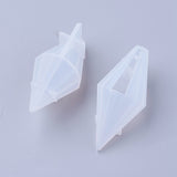 Silicone Molds, Resin Casting Molds, For UV Resin, Epoxy Resin Jewelry Making, Bicone, White, 45x18mm, Inner Size: 6x23mm