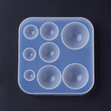 Silicone Molds, Resin Casting Molds, For UV Resin, Epoxy Resin Jewelry Making, Round, White, Round: 5mm/7mm/14mm/17mm/21mm/25mm/26mm/28mm