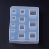 Silicone Molds, Epoxy Resin Casting Molds, For UV Resin, DIY Jewelry Craft Making, Heart, White, 89x78x8mm, Inner Size: 5~32x6~36mm