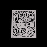 CRASPIRE Frame Carbon Steel Cutting Dies Stencils, for DIY Scrapbooking/Photo Album, Decorative Embossing DIY Paper Card, Rectangle with Word Merry Christmas, Matte Platinum, 9x7.2cm