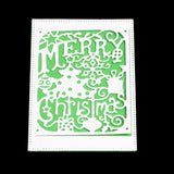 CRASPIRE Frame Carbon Steel Cutting Dies Stencils, for DIY Scrapbooking/Photo Album, Decorative Embossing DIY Paper Card, Rectangle with Word Merry Christmas, Matte Platinum, 9x7.2cm