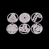 CRASPIRE Flat Round Frame Carbon Steel Cutting Dies Stencils, for DIY Scrapbooking/Photo Album, Decorative Embossing DIY Paper Card, Christmas Theme, Matte Platinum, 10.4x7cm