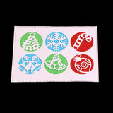 CRASPIRE Flat Round Frame Carbon Steel Cutting Dies Stencils, for DIY Scrapbooking/Photo Album, Decorative Embossing DIY Paper Card, Christmas Theme, Matte Platinum, 10.4x7cm