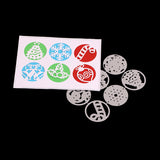 CRASPIRE Flat Round Frame Carbon Steel Cutting Dies Stencils, for DIY Scrapbooking/Photo Album, Decorative Embossing DIY Paper Card, Christmas Theme, Matte Platinum, 10.4x7cm