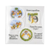 Craspire Christmas Plastic Stamps, for DIY Scrapbooking, Photo Album Decorative, Cards Making, Stamp Sheets, Colorful, 16x16x0.3cm