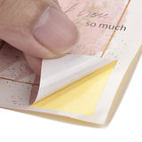 Craspire Coated Paper Sealing Stickers, Rectangle with Word Pattern, for Gift Packaging Sealing Tape, Word, 109x86x0.2mm, Sticker: 80x50mm, 50sheets/bag