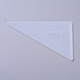 DIY Triangle Ruler Silicone Molds, Resin Casting Molds, For UV Resin, Epoxy Resin Jewelry Making, White, 125x75x4mm