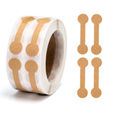 Craspire Self-Adhesive Kraft Paper Gift Tag Stickers, Adhesive Labels, Navajo White, Tag: 42x11mm, 500pcs/roll