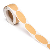 Craspire Self-Adhesive Kraft Paper Gift Tag Stickers, Adhesive Labels, Blank Tag, Oval, Tan, Oval: 50x25mm, 250pcs/roll