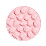 Food Grade Silicone Molds, Fondant Molds, For DIY Cake Decoration, Chocolate, Candy Mold, Rabbit, Bear & Chick, Pink, 122x12mm, Inner Size: 17~21x17~21mm