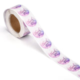 Craspire 1 Inch Thank You Stickers, Adhesive Roll Sticker Labels, for Envelopes, Bubble Mailers and Bags, Purple, 25mm, about 500pcs/roll