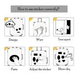 Craspire 50Pcs Cartoon Mushroom Paper Sticker Label Set, Adhesive Label Stickers, for Suitcase & Skateboard & Refigerator Decor, Mixed Color, 44~68x40~63x0.3mm