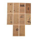 1 Bag Scrapbook Kraft Paper Pad, for DIY Album Scrapbook, Greeting Card, Background Paper, Diary Decorative, Peru, 16x8.4cm, 60pcs/bag