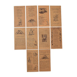 1 Bag Scrapbook Kraft Paper Pad, for DIY Album Scrapbook, Greeting Card, Background Paper, Diary Decorative, Fairy Tale, 16x8.4cm, 60pcs/bag