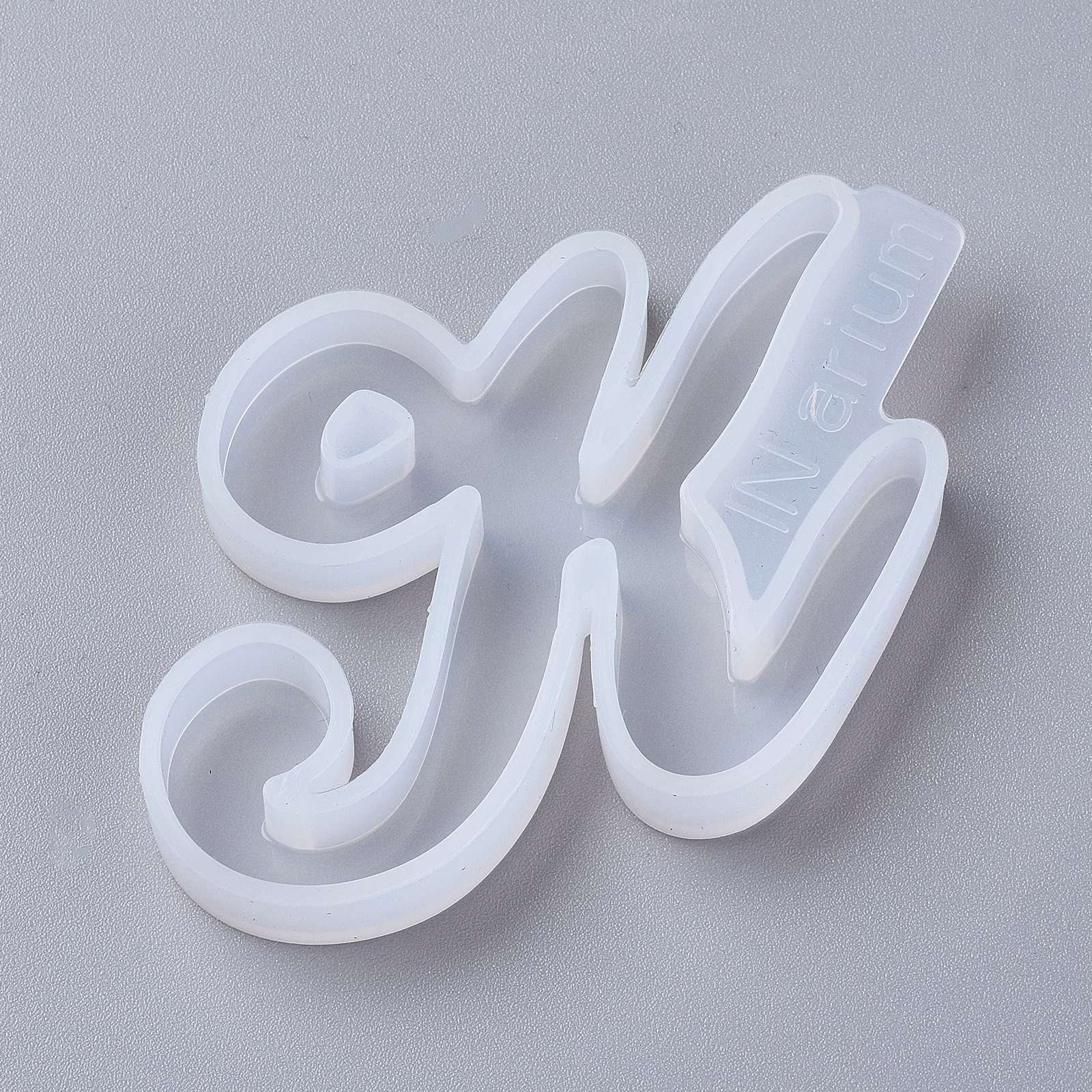Letter DIY Silicone Molds, For UV Resin, Epoxy Resin Jewelry Making, Letter.K, 52x63x8mm, Inner Diameter: 37x49mm