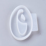 Letter DIY Silicone Molds, For UV Resin, Epoxy Resin Jewelry Making, Letter.O,  53x42x8mm, Inner Diameter: 51x32mm