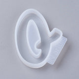 Letter DIY Silicone Molds, For UV Resin, Epoxy Resin Jewelry Making, Letter.Q, 55x46x8mm, Inner Diameter: 52x40mm