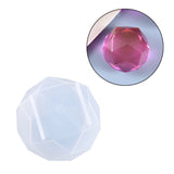 Diamond Ice Ball Silicone Molds, Resin Casting Molds, For UV Resin, Epoxy Resin Craft Making, White, 32x32x20mm