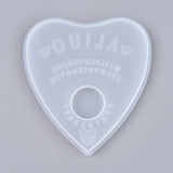 Ouija Board Planchette Silicone Molds, Resin Casting Pendant Molds, For UV Resin, Epoxy Resin Jewelry Making, White, 92x83x6mm, Inner Diameter: 90x80mm