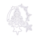 CRASPIRE Christmas Carbon Steel Cutting Dies Stencils, for DIY Scrapbooking/Photo Album, Decorative Embossing DIY Paper Card, Christmas tree, Matte Platinum Color, 148x113.3x0.7mm