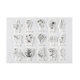 Craspire Silicone Stamps, for DIY Scrapbooking, Photo Album Decorative, Cards Making, Stamp Sheets, Plants Pattern, 113x146x3mm