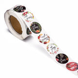 Craspire 1 Inch Thank You Theme Self-Adhesive Paper Stickers, Gift Tag, for Party, Decorative Presents, Round, Colorful, 25mm, 500pcs/roll