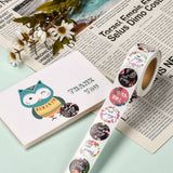 Craspire 1 Inch Thank You Theme Self-Adhesive Paper Stickers, Gift Tag, for Party, Decorative Presents, Round, Colorful, 25mm, 500pcs/roll