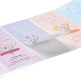 Craspire Thank You for Your Purchase Label Stickers Rolls, Rectangular Stickers for Small Business, Flower Pattern, 10.5x3.4cm
