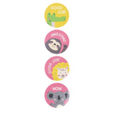 Craspire Reward Stickers, Round Animal Encouragement Stickers for Kids , Animal Pattern, 6.5x2.8cm