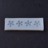 Silicone Molds, Resin Casting Molds, For UV Resin, Epoxy Resin Jewelry Making, Flower, White, 27x87x9mm, Inner: 18mm