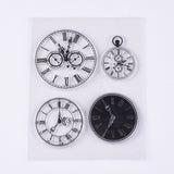 Craspire Silicone Stamps, for DIY Scrapbooking, Photo Album Decorative, Cards Making, Clock, Clear, 41~54x31~54mm