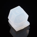 Silicone Dice Molds, Resin Casting Molds, For UV Resin, Epoxy Resin Jewelry Making, Polygon Dice, White, 21x21x21mm