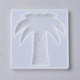 Silicone Molds, Resin Casting Molds, For UV Resin, Epoxy Resin Jewelry Making, Coconut Tree, White, 8.4x8.1x0.9cm, Inner Diameter: 7.4x7.1cm