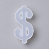 Silicone Molds, Resin Casting Molds, For UV Resin, Epoxy Resin Jewelry Making, Dollar Sign, White, 4.2x2.1x1.1cm
