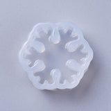 Christmas Silicone Molds, Resin Casting Molds, For UV Resin, Epoxy Resin Jewelry Making, Snowflake, White, 31x34x13mm, Inner Diameter: 27x30mm